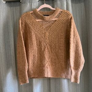 Express Women's Camel Knit Sweater